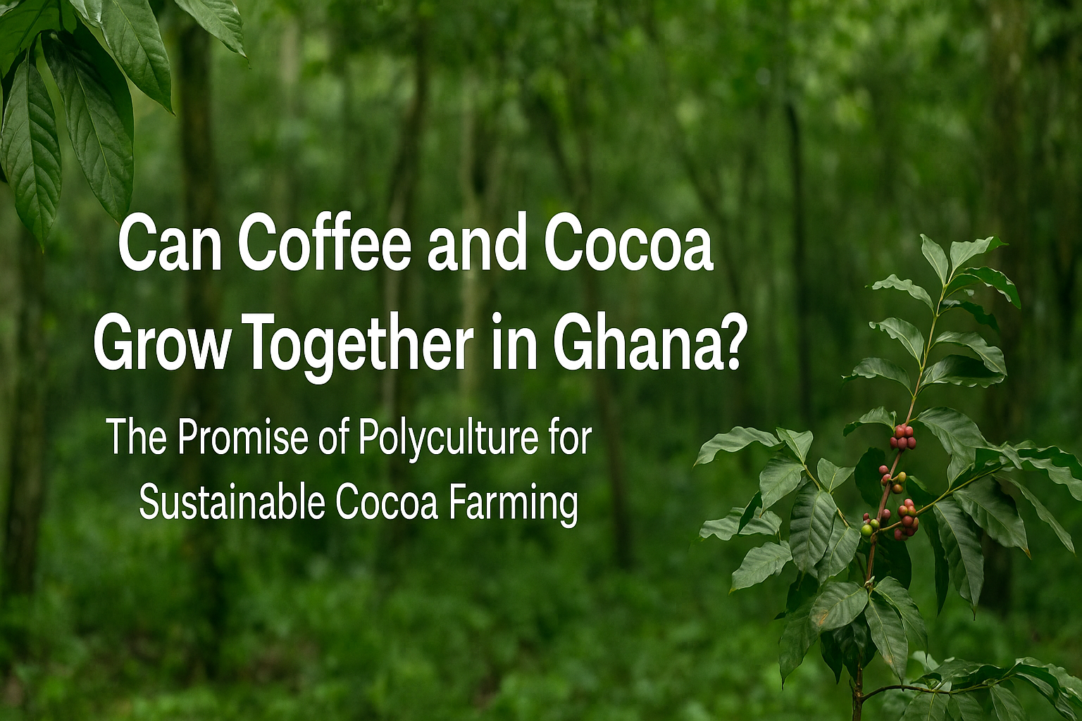 coffee and cocoa growing together
